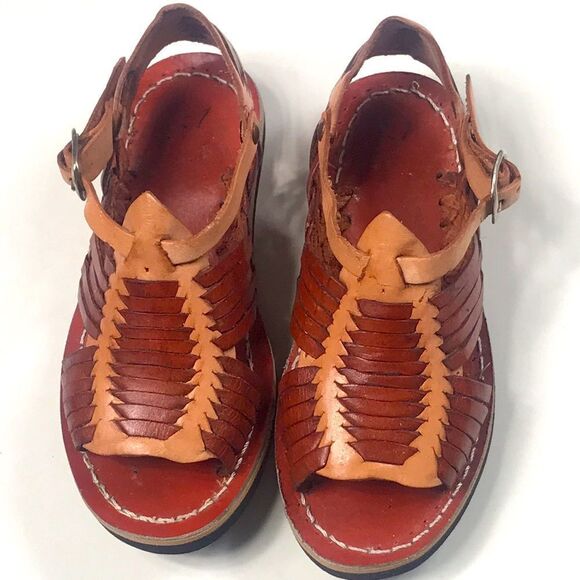 Kid’s Sandals Leather Handmade size 17 - Picture 1 of 11